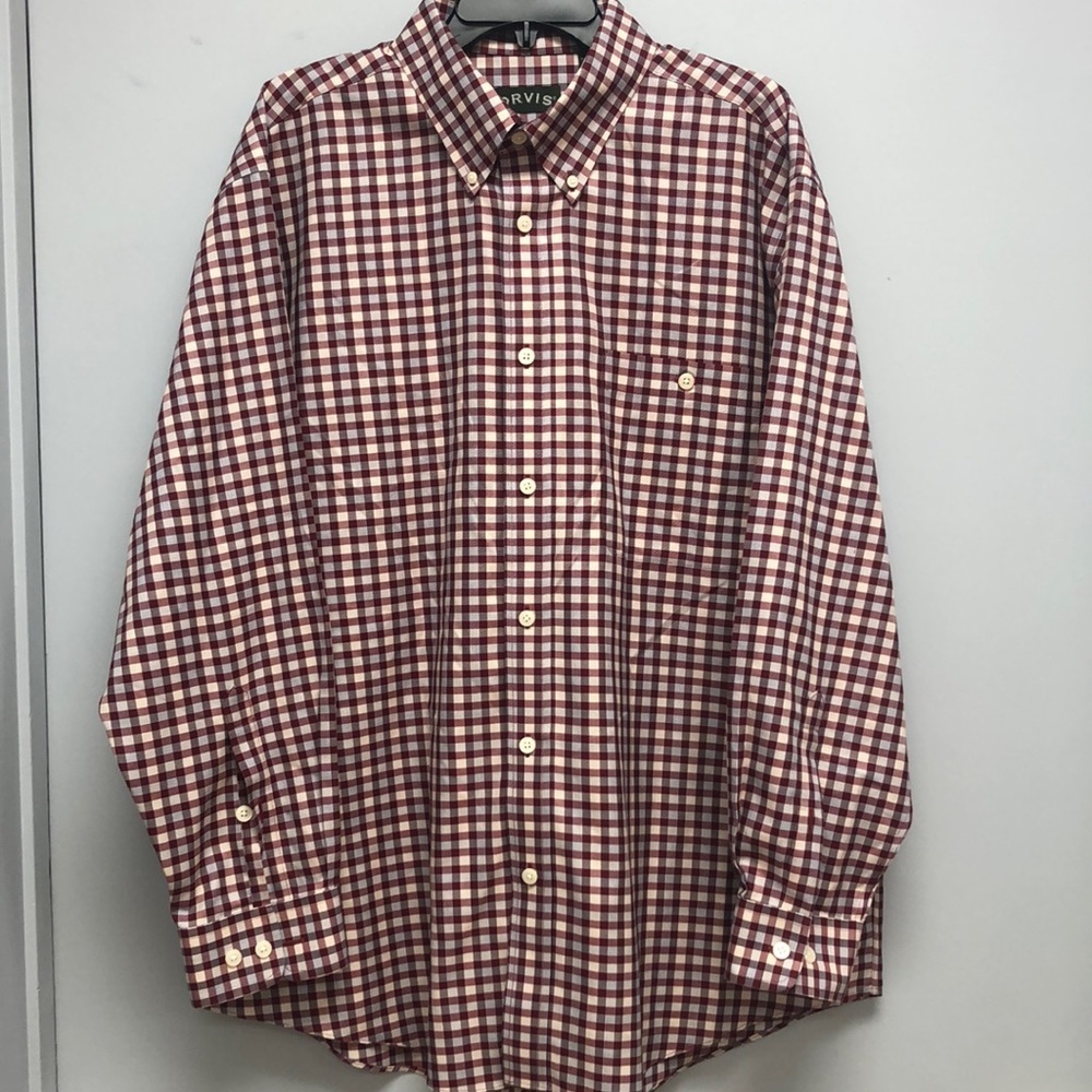 Orvis plaid button down shirt